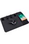 3-in-1 Wireless Charging Mouse Pad with Mobile Stand – Fast Qi Charging Station, Non-Slip Desk Mat, Phone Holder, Office Desk Accessory for iPhone, Samsung & Qi-Enabled Devices (Black) - 3