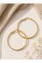 316L Steel Gold Color 56 mm Hoop Earrings - 2