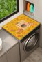 Clothes Dryer Top Organizer Mat Liquid-Proof Cover Yellow Garden Wash