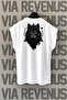 تي شيرت رياضي برقبة دائرية وأكمام قصيرة مطبوع عليه Black Wolf