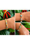 Colorful Evil Eye Bead Themed-Steel-Oval Handcuff Bracelet - 3