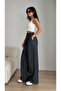 Premium Original Branded High Waist Pleated Wide Leg Jeans Trousers - 2