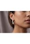 Silver Spiral Texture C-Shaped Hoop Earrings - 2