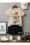 Summer Children's T-Shirt Shorts Unisex (Triple Dog Printed)