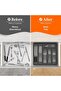 Storage Boxes - Kitchen Storage Boxes - Lidded Cutlery Storage Boxes - Chopsticks and Cutlery Kitchen Storage Boxes - 6 Compartments - Large... - 4