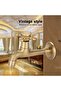 Wall-mounted faucet, retro brass extended single cold water faucet, suitable for bathrooms, laundry rooms, kitchen sinks, mop sinks. - 5