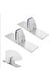 Two T-shaped desktop divider clips, adjustable desktop divider clips, with base support (silver).