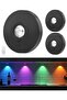 Recharge RGB LED lights w/remote control - under-cabinet Kitchen light - built-in 1500mAh battery - Adj. brightness - w/timer - black - 3-Pack