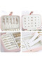 Travel jewelry box, double-layered PU leather storage box, suitable for women and girls, mini portable earring and ring storage box. - 4