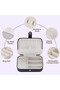 Travel jewelry box, double-layered PU leather storage box, suitable for women and girls, mini portable earring and ring storage box. - 3