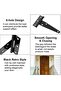 One black 8-inch/200mm heavy-duty long T-hing for gates/sheds/doors - 4
