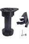 16 height-adjustable black plastic furniture legs with clips, kitchen furniture legs, cabinet legs, screws included (16 pieces)