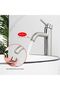 Bathroom sink faucet, high-outlet mixing faucet, hot and cold water mixing faucet, gray - 4