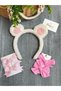 Girl's Baby White and Pink Color Crown and Hairpin Set - 3