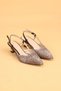 Women's Short Heeled Straw Embroidered Evening Dress Shoes Heeled Shoes - 3