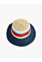 Colorful Knitted Detailed Straw Bucket Hat - 2