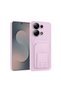 Xiaomi Poco M6 Pro Compatible Case Flexstand Card Holder Silicone Case Rose Gold