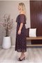 Women's Brown Polka Dot Large Size Madonna Collar Dress Hzl26S-Zss19771 - 3