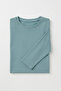 T-Shirt Boy's Basic Turquoise T-Shirt Long Sleeve 100% Cotton Crew Neck Unprinted Tshirt (2-13 Years) - 2