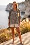 Italian Mink Shirt Collar Long Sleeve Buttoned Sequined Embroidered Linen Look Woven Shirt 70 60 - 5