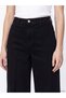 Lcw Modest Black High Waist Wideleg Women's Jean Trousers - 3