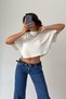 Crep Women's Oversize Crop T-Shirt Viscose Lycra Single Jersey Loose Basic T-Shirt - 6