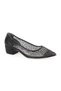 Women's Evening Dress Shoes with Stone Mesh and Pointed Toe, Short Heeled L047.5335