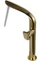 Brass bathroom faucet, single handle, hot and cold water faucet, gold-plated high-end style.