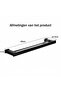 1 Pc Wall-Mounted Towel Holder - 40cm Double Rail Aluminum Towel Rack, No Drilling Required, for Bathroom & Kitchen (Black) - 2