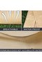 Outdoor shade sail, 4 x 4 meters, breathable, with perforations, beige, made of heat-resistant mesh, suitable for gardens and lawns. - 3