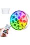 Submersible LED pool light, IP68 waterproof, 16 RGB colors, comes with remote control, rechargeable pool light.