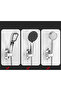 No-drill shower head holder - Adhesive shower head holder - Universal handheld shower head holder - Silver - 3
