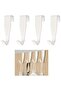 A set of 4 white door and window hooks, including decorative hooks, nails, and door brackets. - 2