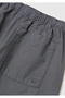 Boy's Anthracite Logo Printed Drawstring Waist Parachute Pants - 3