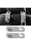 2-Pack Cute Heart-Shaped Suede Car Seat Headrest Hooks, Interior Purse Holder Storage Accessories (Grey)