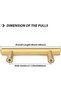 15 gold-plated cabinet handles, 64mm hole spacing, suitable for kitchen cabinets, furniture, and door handles. - 2