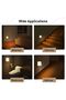 Two-piece mini portable wall-mounted LED night light with sensor for children's bedroom, hallway, and kitchen (warm light). - 5
