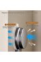 Suction cup hooks, Reusable, strongly adheres to tiles, glass, and mirrors (grey), No drilling required, For bathroom and kitchen walls - 5