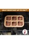 Mini Cake Mold - 6-Hole Metal Financier Cake Mold - 26.8 x 18.5 x 4 cm - Non-stick Coating - Food-grade Carbon Steel - 6