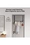 Over-The-Door 6-Hook Coat & Towel Rack - No Assembly Hanging Storage Organizer for Bathroom & Bedroom (Black) - 5