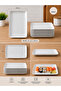 Set of 6 White Porcelain Serving Plates Square Rectangular Presentation Plates 19X19 / 14X22 / 22X30 cm Optional - 2