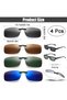 4-Piece Myopia Sunglasses, Polarized and Clip-On Sunglasses for Driving, Fishing, Mountain Climbing, and Outdoor Travel - 3