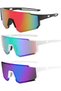 Cycling sunglasses, three-piece set for men and women, road bike sunglasses with UV400 protection, for cycling, motorcycling, running, skiing