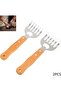 2-Piece Stainless Steel Shredder Claws with Long Wooden Handles (21.7x7.5cm), BBQ meat puller.