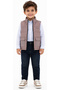 Boy's Seasonal Three-Piece Set with Inflatable Vest, Shirt and Jeans