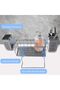 Kitchen Sink Sponge Holder with Automatic Drainage and Detachable Basket (Gray) - 3