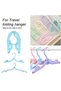 5-Pack clothes hangers - folding clothes hangers - plastic clothes racks w/non-slip grooves - For home - travel - outdoor camping - hiking - 6