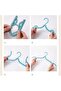 Foldable Travel Clothes Hanger - Portable Clothes Organizer - Space-Saving Travel Essential - Includes Storage Bag - 23.5x13cm - Blue - 2