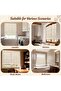 Farmhouse Crochet Lace Kitchen Valance Curtain, Country Boho Tulle Window Drapery (Cream, Size M, 1 Panel, 39"L) - 2