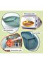 Dinnerware Set - 9.6-inch - Microwave Safe - Dishwasher Safe - For Adults - For Weight Loss - DYB - Four-Piece Set - Red-Yellow-Blue-Green - 3